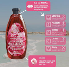 Dead Sea Collection bain-bulle huile-graines-cerise : hydratation douce pour la peau.