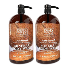 Dead Sea Collection – Bouteille gel douche coco, hydratation durable.