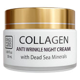 Crème nuit Dead Sea Collection avec minéraux marins et hydratation nocturne.