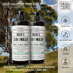 Dead Sea Collection Eucalyptus Mint - image produit: soin homme pour visage, cheveux et corps.