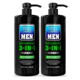 Dead Sea Collection gel douche menthe pour hommes, bouteille-pompe, nettoyage 3-en-1 pratique.