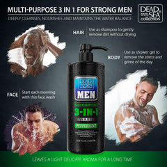 Gros plan sur la texture onctueuse du gel douche Dead Sea Collection menthe.