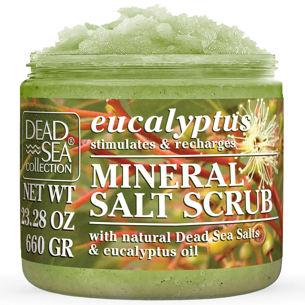 Dead Sea Collection gommage sel eucalyptus – grains exfoliants pour peau plus lisse et nourrie.