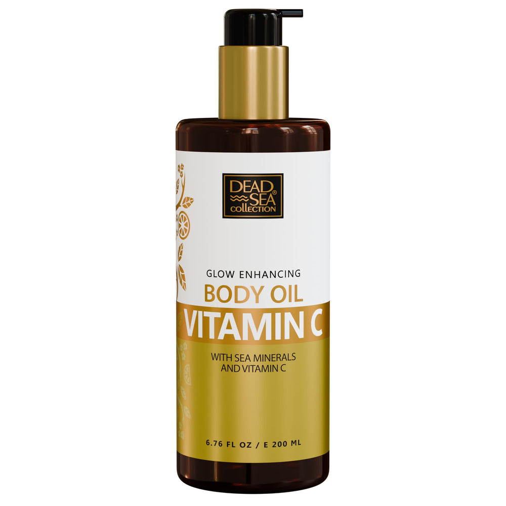 Dead Sea Collection huile corps Vitamine C avec pompe pour hydratation facile
