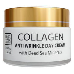 Dead Sea Collection Jour Crème Visage: bouteille élégante révélant l'hydratation prolongée.