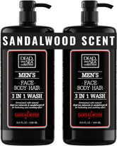 Dead Sea Collection Santal, deux bouteilles 3-en-1 pour une routine douche pratique.