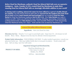 Dead Sea Warehouse Bain detoxifiant revitalise la peau.