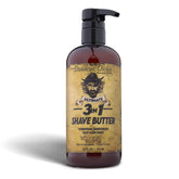 Deadeye Dick's Beurre de Rasage 3-en-1 en flacon: texture riche, rasage fluide.