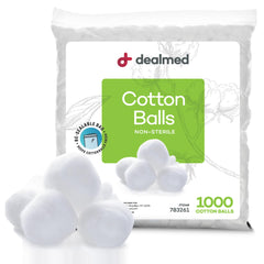 Balles de coton Dealmed pour le visage, nettoyage doux et efficace.