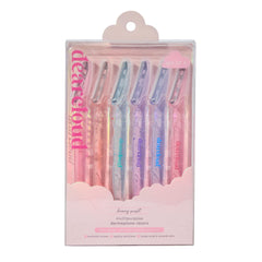 Dearcloud Dreamy Sunset rasoir dermaplane visage, outil compact pour peau douce.