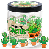 DEARMINE Positive Cactus Jar with 60 affirmations for daily motivation.