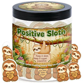 DEARMINE Positive Sloth Jar with affirmation cards for daily motivation and mindful moments.