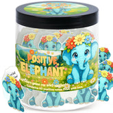 DEARMINE Pot Elephant Positif avec 60 cartes d’affirmation pour la motivation quotidienne.