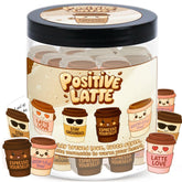 DEARMINE pot latte positif avec cartes d’affirmation, routine matinale apaisante.