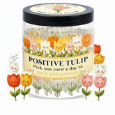 DEARMINE pot-tulipe-affirmations-60-cartes: stimule positivité au bureau au quotidien.