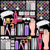 Deciniee main de pratique pour ongles acryliques, apprentissage fluide.