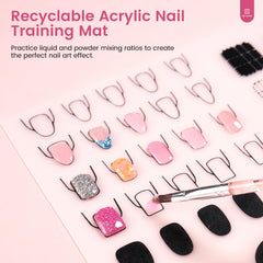 Deciniee tapis entrainement ongles: tapis souple pour maîtriser les gestes avant transfert.