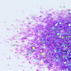 DECOYARDOO paillettes AB violet: éclats colorés et reflets holographiques