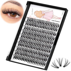 Dedila cils en cluster 8-22mm, 20D et 12mm, longueur naturelle et pose rapide.