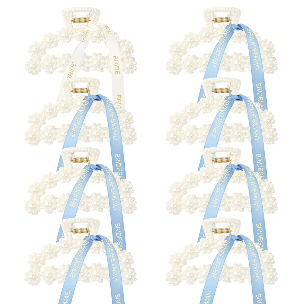 Barette Deeka pour demoiselles d'honneur avec perles blanches, élégante et polyvalente.