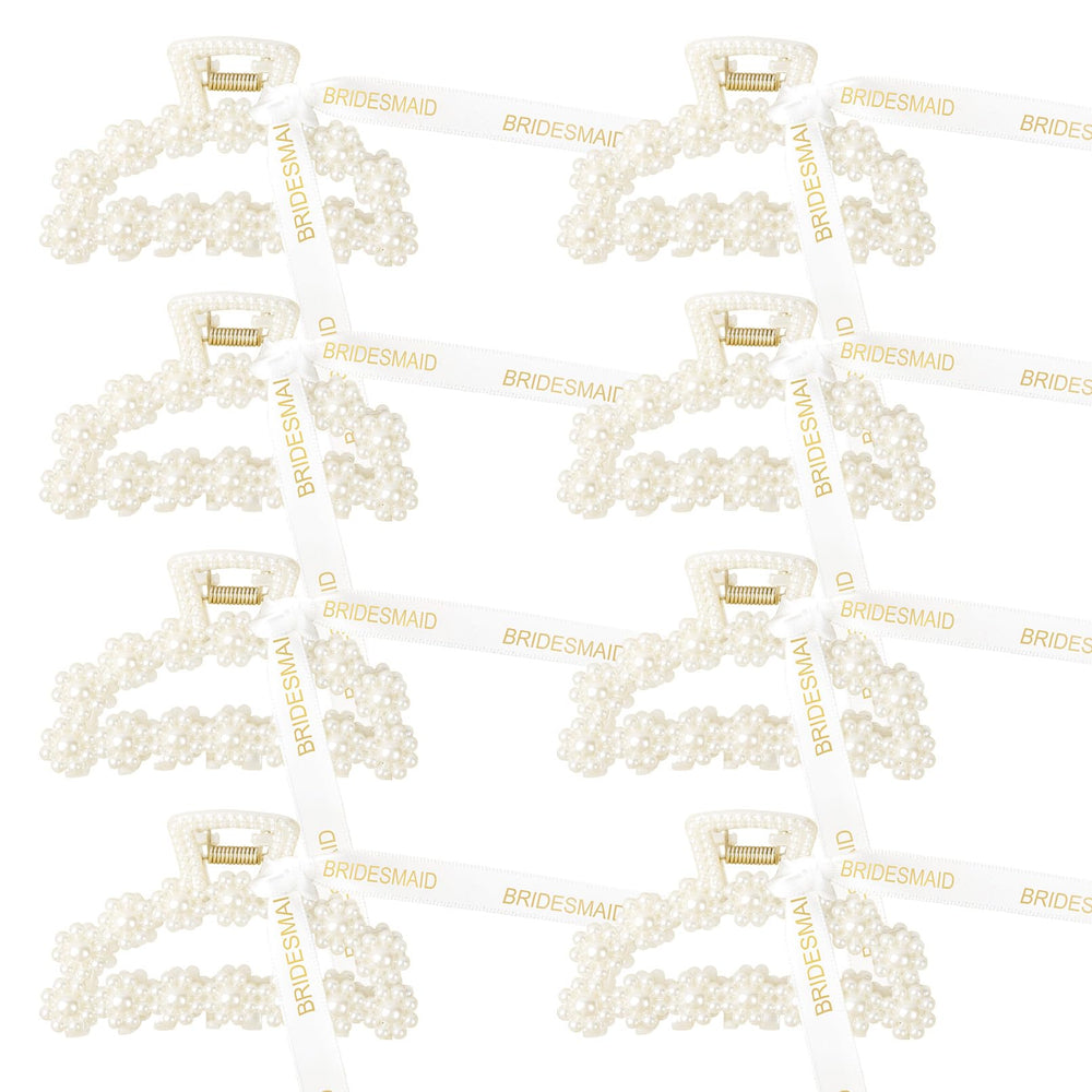 DEEKA pinces-cheveux-perles-ruban-3-pouces, élégant accessoire pour demoiselle d'honneur.
