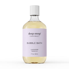 Deep Steep Bain Bulle Lavande Vanille: hydratation douce et parfum apaisant pour le bain.