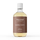 Deep Steep Bulle vanille coco bouteille - expérience sensorielle douce et hydratante.