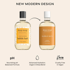 Texture crémeuse et parfum doux se libérant pendant l'immersion.