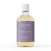 Deep Steep bain moussant Lavande Camomille : bouteille prête pour une relaxation aromatique.