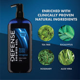 Defense Soap Gel Douche Eucalyptus, huile essentielle pour soin et bien-être