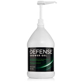 Defense Soap Gel Douche Menthe, flacon, hydratation douce pour peau sensible.