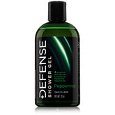 Defense Soap Peppermint Tea Tree Body Wash bottle for refreshing post-workout cleansing.