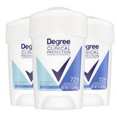 Degree Clinical Protection Shower Clean montre une bouteille prête à l’emploi et assure une protection durable.