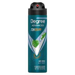 Degree Men Menthe Glaciale - flacon en gros plan, fraîcheur durable toute la journée.