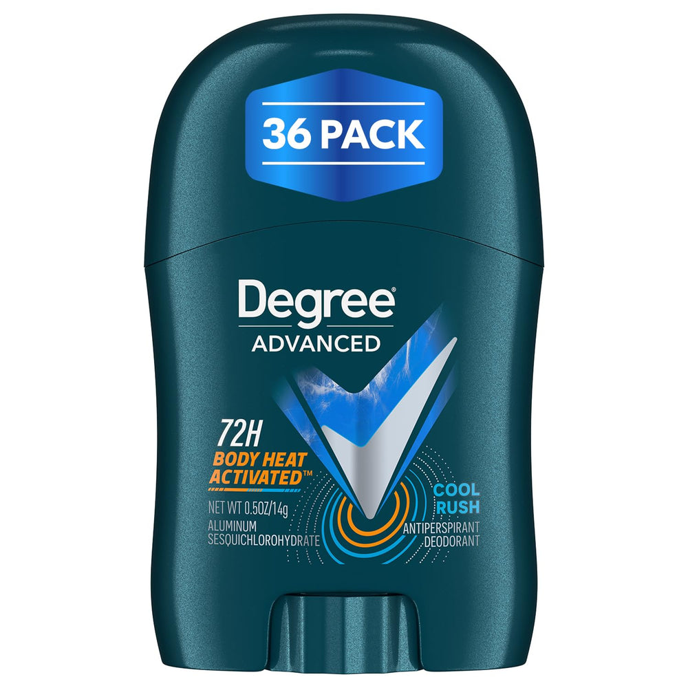 Degree déodorant voyage homme Cool Rush, paquet avant, protection pratique en déplacement.