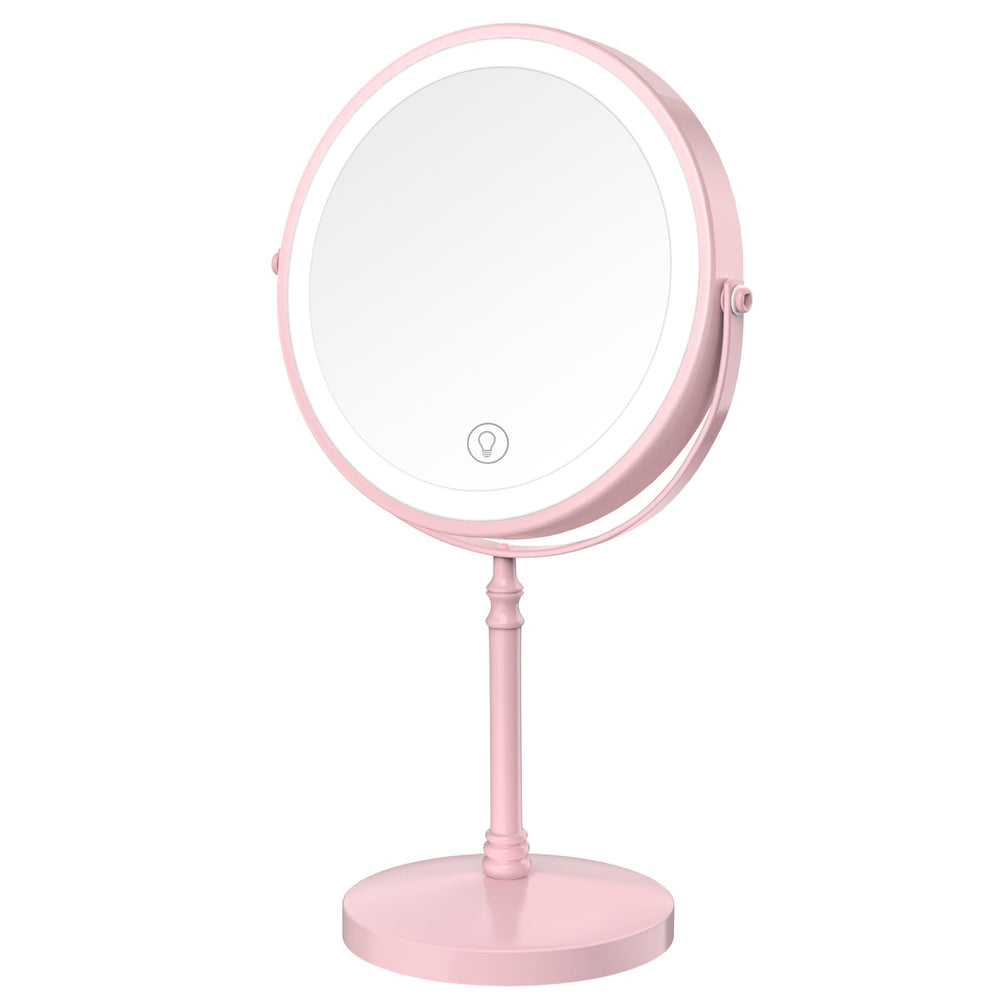 DEIOVWXS miroir maquillage lumineux 8 pouces, grand champ de vision pour un maquillage précis