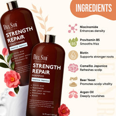 DEL SUR Coffret soin cheveux, duo pratique pour l'entretien quotidien.