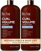 DEL SUR Shampoing boucles en flacon, nettoyage léger pour boucles définies