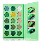DE'LANCI Avocado Green palette ouverte montrant les 15 teintes polyvalentes.