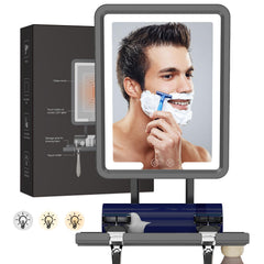 DeLanges Miroir Douche LED antibuée pour un rasage net sous la vapeur.