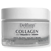Delfanti Milano crème collagène en flacon, hydratation durable et teint uniforme.