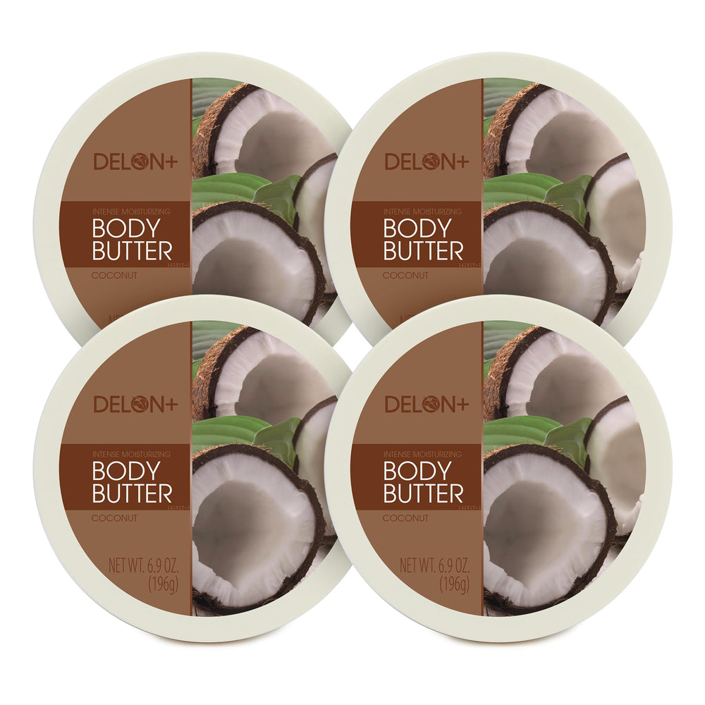 DELON Beurre corporel coco fondant qui hydrate rapidement et durablement.
