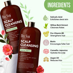 DEL SUR shampooing-salicylique-extrait-saule: elimine l'excès de sébum en douceur.