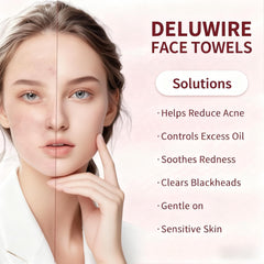 Deluwire tissus visage 20x20 cm 80 feuilles, grande taille pratique