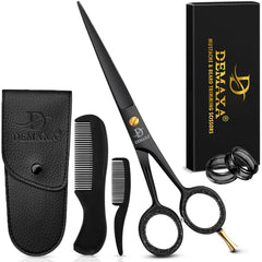 DEMAXA ciseaux barbe professionnels 5 pouces, coupe précise pour une barbe soignée.