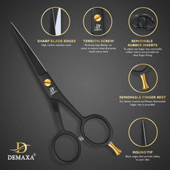 DEMAXA peigne moustache, design ergonomique pour retouches rapides.