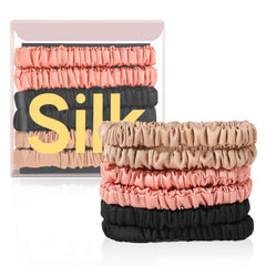 DEMAZALO scrunchie en soie 22 momme mince pour cheveux en douceur et sans tiraillement