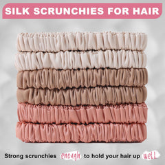 DEMAZALO serre-cheveux en soie, trio couleurs neutres parfaites pour tous les looks.