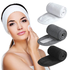 Denfany Bandeau Spa 3 pièces, microfibre douce, idéal pour le soin du visage.