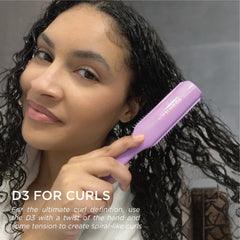 Denman D3 affichant définition des boucles sur cheveux humides